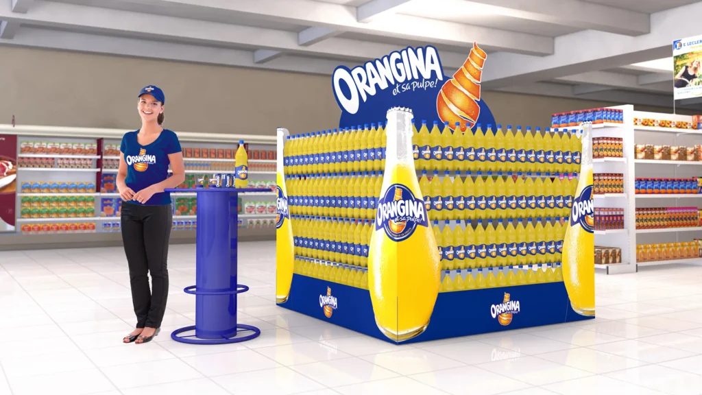 Ilot promotionnel Orangina en 3D