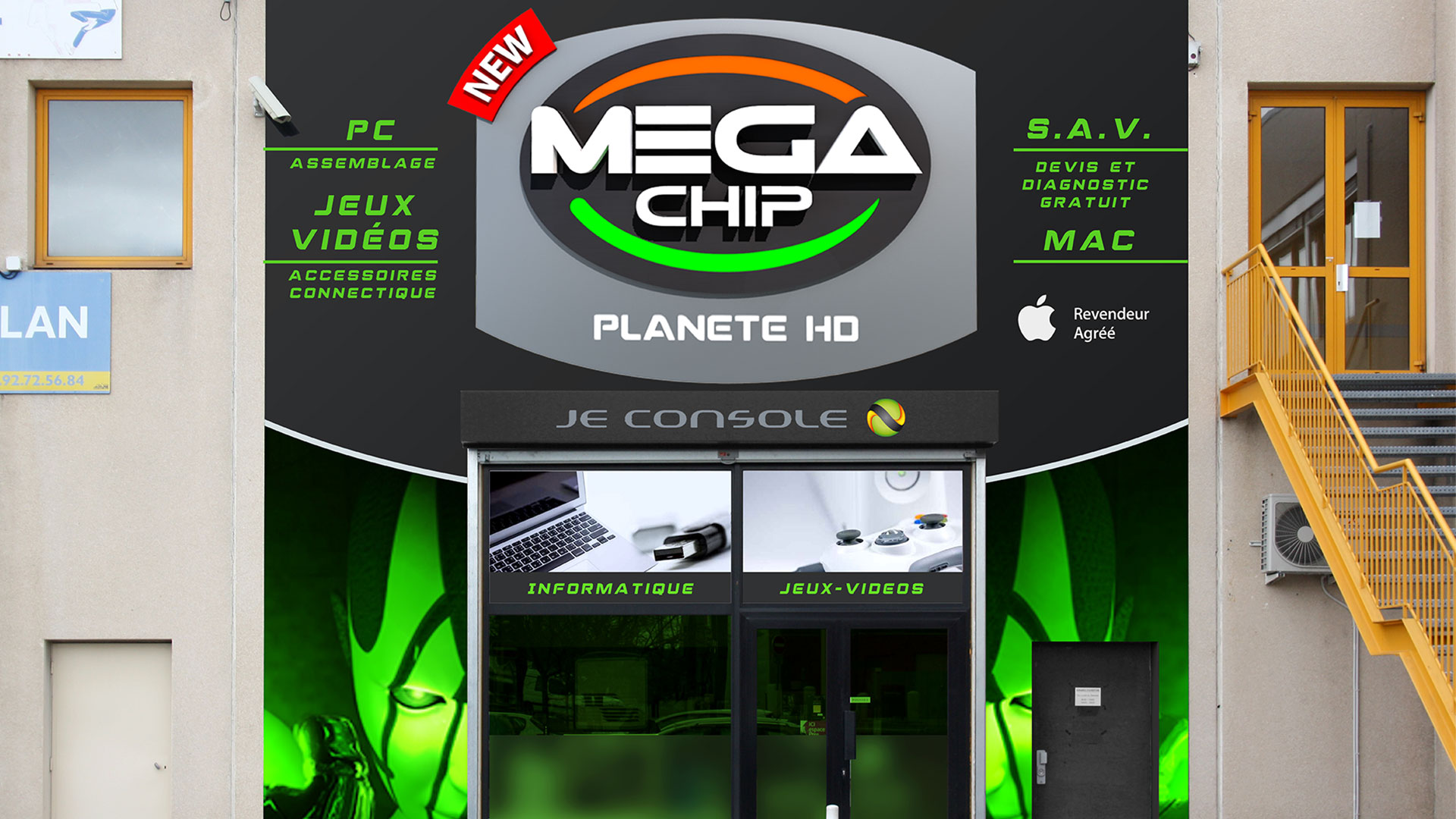 Enseigne Mega Chip