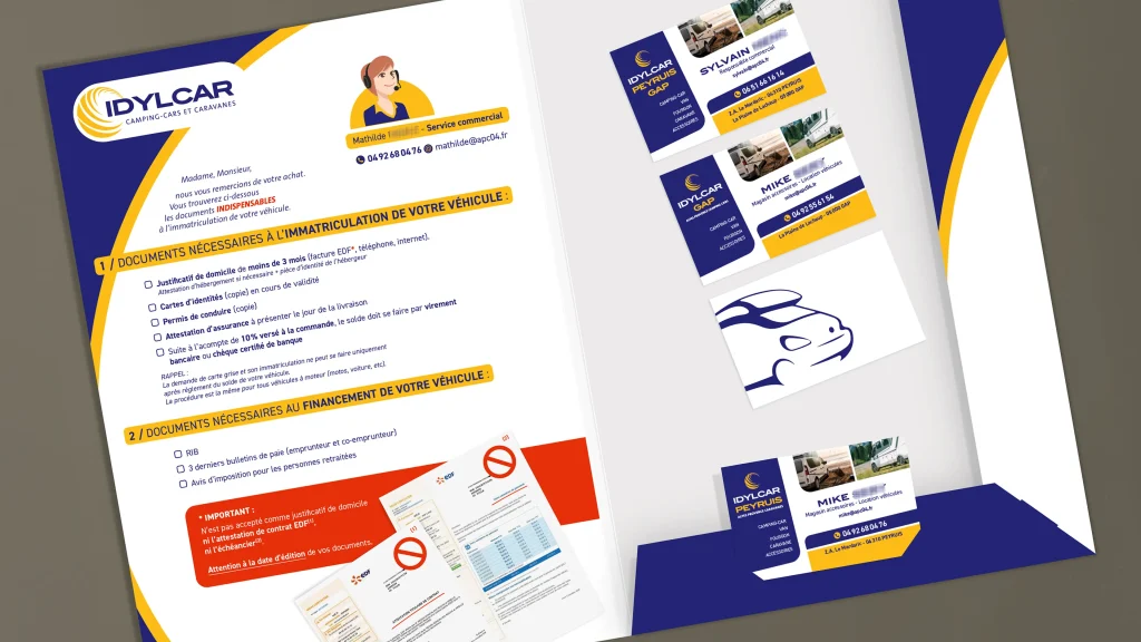 Plaquette à rabats Idylcar